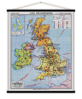 Carte CARTE Iles Britanniques 104X130